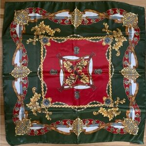 Luxurious Green Silk Scarf